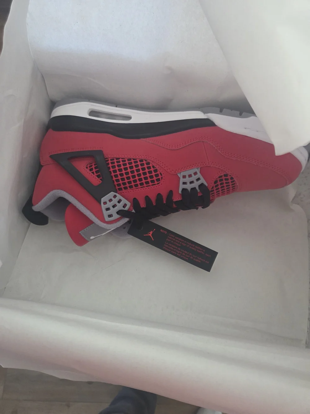 Jordan 4 TORO Men's Red and Black Retro Basketball Sneakers